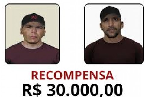 Ministério da Justiça confirma recompensa de R$ 30 mil para informações sobre fugitivos em Mossoró