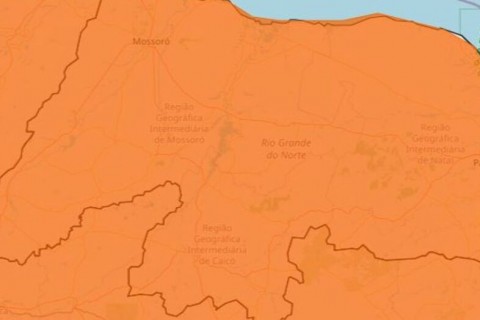 Inmet emite alerta para chuvas intensas em todo RN nesta quarta-feira 28