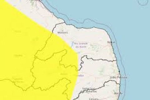 Inmet emite alerta de chuvas intensas em 57 cidades do RN